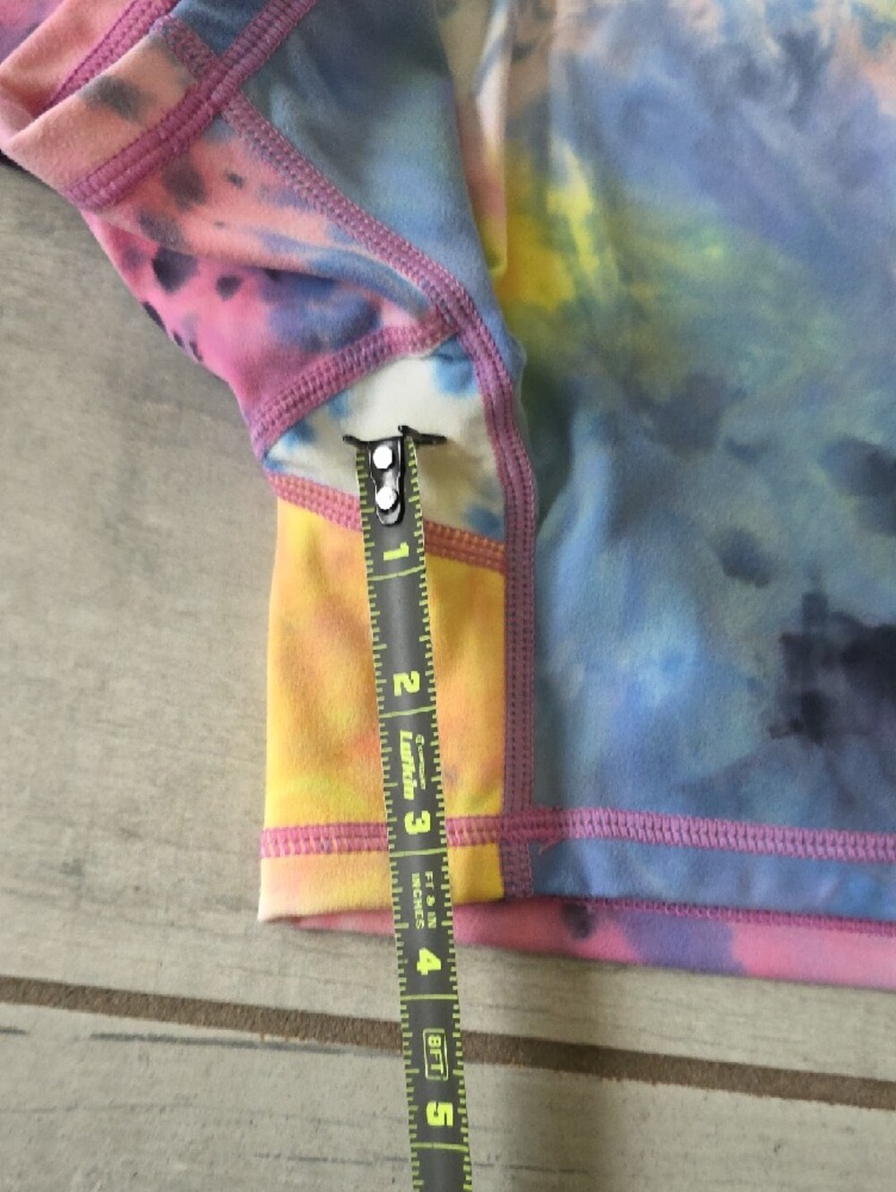 Balance Athletica Tie-Dye Pink Purple Yellow Athletic Shorts - Picture 8 of 11